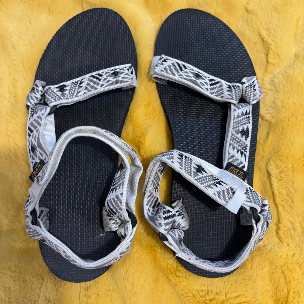 Teva Women's Geometric Black and White Sandals